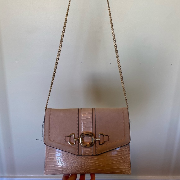 Topshop Light Pink Croc Crossbody Purse - Picture 2 of 4